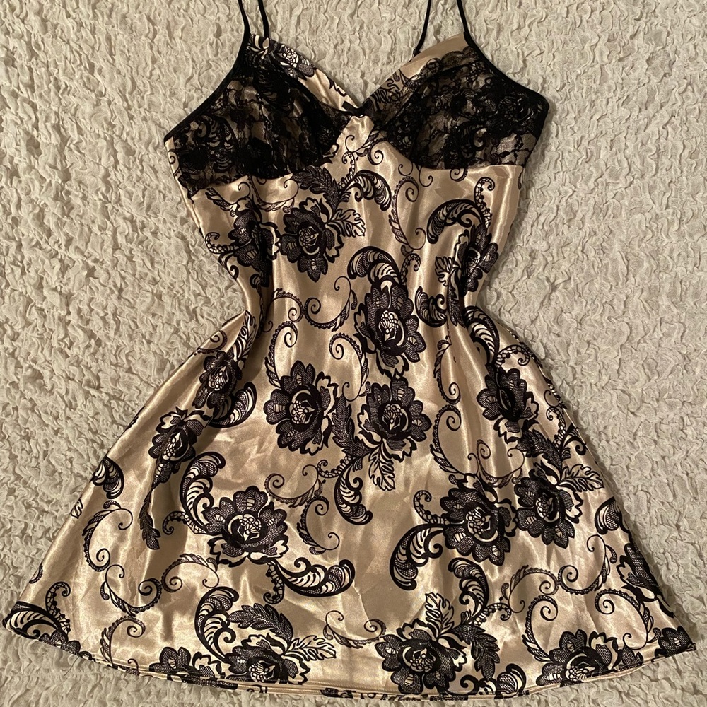 Floral Satin Dress